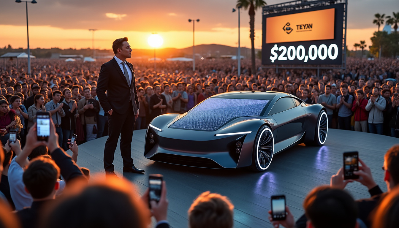 découvrez les dernières innovations d'elon musk à travers un milliardaire audacieux qui présente slate, sa nouvelle voiture révolutionnaire à seulement 20 000 dollars. une plongée fascinante dans le futur de l'automobile !